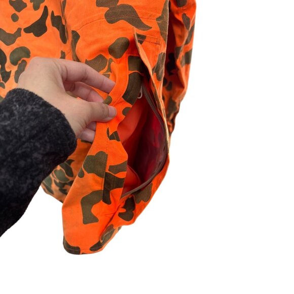 Vintage Woolrich Blaze Orange Camo Camouflage Hunting Jacket Coat Medium M - Picture 8 of 10